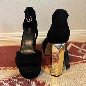 Michael Kors Porter black and gold NEW